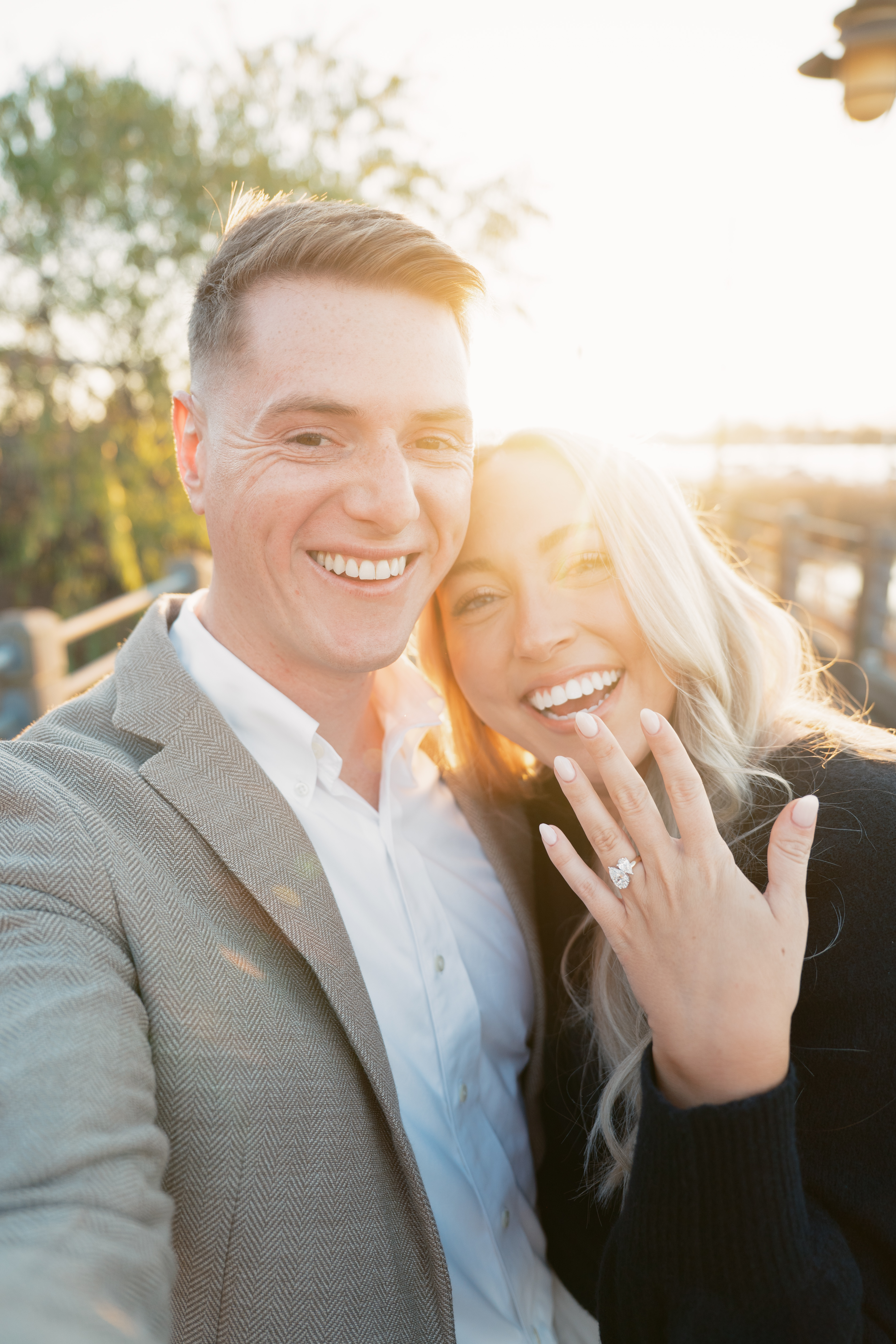 Intimate wedding moment with tender connection